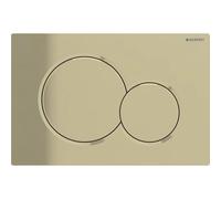 Flush plate Sigma01 for dual flush, round, galvanized fine brass (115.770.DT.5)