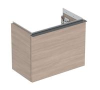 Geberit iCon 502302, 502.302.JH.1 Cabinet for Hand Wash Basin, 1 Drawer, 52 x 41.5 x 30.7 cm, Colour: Front/Body: Oak/Melamine Wood Structure, Handle: Lava/Powder-Coated Matt