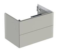Geberit Icon Wall Hung 2 Drawer Wash Basin Unit 750mm Matt Greige (Unit Only)