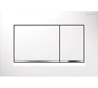 Flush plate Sigma30 for dual flush, white / gloss chrome-plated (115.883.KJ.1)