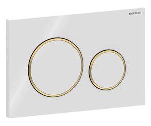 Geberit K13014 Sigma 20 Actuator Plate, Set of 1, White/Gold 115.882. KK. 1, Polished Chrome.