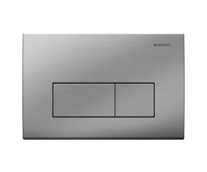 Geberit Kappa50 Dual Flush Plate - Brushed Stainless Steel Finish: Brushed Stainless Steel