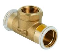 Geberit Mapress Copper Press-Fit T-Piece With Female Thread (Gas) 22mmx1/2"x22mm 34740