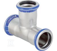 Geberit Plumbing Fittings Mapress T-piece in stainless steel equal d22-22-22