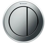 Geberit Modern Bathroom Round Pneumatic Remote Concealed Actuator Dual Flush Button Gloss Matt Chrome Finish 116.057.kh.1