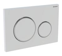 Geberit Modern Bathroom Sigma20 Front Actuator Round Push Button Control Dual Flush Plate Matt White Durable Molded Plastic