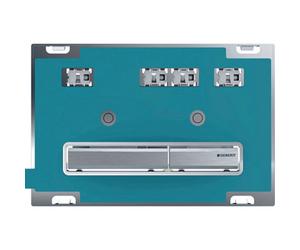 Geberit Modern Bathroom Square Push Button Dual Flush Control Actuator Plate Customisable For Concealed Cistern Brass 115.788.00.2