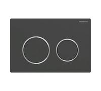 Geberit Omega20 Dual Flush Plate Matt Black & Chrome 115.085.14.1