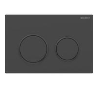 Geberit Omega20 Round WC Dual Flush Plate - Matt Black - 115.085.16.1