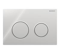 Geberit Omega20 Round WC Dual Flush Plate - Matt & Gloss Chrome - 115.085.KH.1