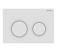 Geberit Omega20 Round WC Dual Flush Plate - Matt White - 115.085.01.1