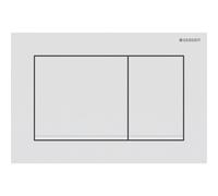 Geberit Omega20 Square WC Dual Flush Plate - Matt White - 115.080.01.1