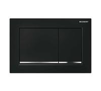 Geberit Omega30 Actuator Plate Omega30, Black/glossy Chrome 115.080.km.1