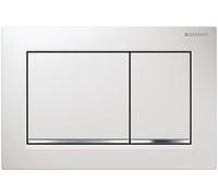 Geberit Omega30 Flush Plate - White & Gloss Chrome - 115.080.KJ.1