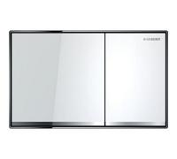 Geberit Omega60 Rectangular Actuator Glass Dual Flush Plate 214mm White