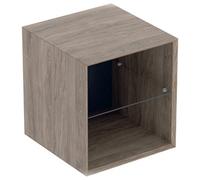 Geberit One Bathroom Rectangular Side Element Shelf 450mm Hickory (Unit Only)