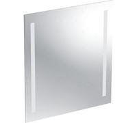 Geberit Option Modern Square Basic Led Lighting Illuminated Switch Bathroom Mirror For Shaving And Makeup 600X650mm Durable Glass