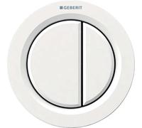 Geberit Remote Actuation Pneumatic Round Dual Flush Button White 116.050.11.1