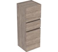 Geberit Renova Plan 1050mm Wall Hung Medium Level Bathroom Cabinet - Hickory Finish: Hickory