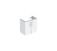 Geberit Selnova Compact 650mm Double Door Vanity Unit With Basin - 1 Tap Hole - White