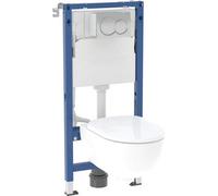 Geberit Selnova Wall Hung Rimless Toilet, 1120mm Wc Frame Dual Flush Plate