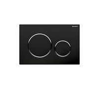 Geberit Round Toilet Push Button Dual Flush Plate Matt Black 115.882.14.1