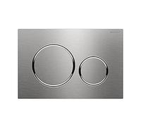 Sigma 20 flush plate for dual flush, Stainless steel, matt chrome-coated (115.882.SN.1)
