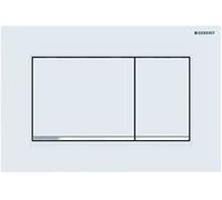Geberit Sigma 30 115883JT1 Actuator Plate for 2 Flushes with Front Actuation Plate and Buttons Matte White Stripes Chrome