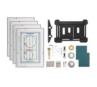 Geberit Sigma 30/20/50 Concealed Tileable Push Plate Flush Installation Push Plate with Magnetic Fastening + 4 Pattern Stickers - Black