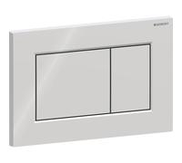 Geberit Sigma01 flush plate for dual flush, square: Gloss Chrome White