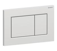 Geberit Sigma01 flush plate for dual flush, square: Matt Chrome / easy-to White