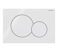 Geberit Sigma01 Round WC Dual Flush Plate - Alpine White - 115.770.11.5
