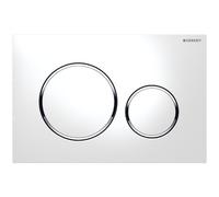 Geberit Sigma20 Dual Flush Toilet Push Plate White/Bright Chrome - 115.882.KJ.1