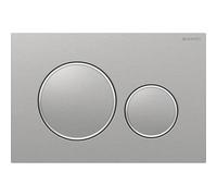 Sigma 20 flush plate for dual flush, Stainless steel, matt chrome-coated (115.882.SN.1)