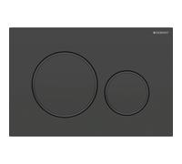 Geberit Sigma20 Round WC Dual Flush Plate - Matt Black / Black - 115.882.16.1