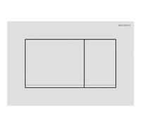 Geberit Sigma20 Square WC Dual Flush Plate - Matt White / White - 115.883.01.1