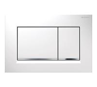 Geberit Sigma30 Front Actuation Dual Flush Plate 246mm White & Gloss Chrome