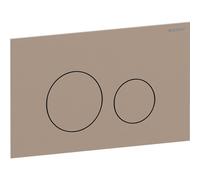 Geberit Sigma40 flush plate for dual flush, round: Rose Gold / Brushed, White
