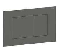 Geberit Sigma40 flush plate for dual flush, square: Black Chrome / Brushed,