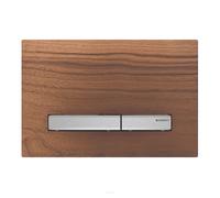 WC Flush Plate Geberit Sigma50 Dual flush Brushed Chrome/American Walnut Massive 115788JX2