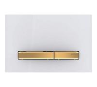Geberit Sigma50 Square Actuator Toilet Dual Flush Plate 246mm Brass Alpine White