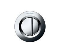 Geberit Type 01 Dual Flush Plate Button For 80mm Concealed Cistern - Gloss Chrome Finish: Gloss Chrome