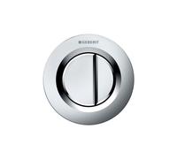 Geberit Type 01 Dual Flush Plate Button For 80mm Concealed Cistern - Matt Chrome Finish: Matt Chrome