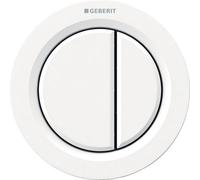 Geberit Type01 Remote Actuation Pneumatic Round Dual Flush Button 100mm White
