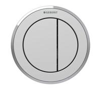 Geberit Type 10 Matt & Polished Chrome Dual Flush Pneumatic Push Button 116.057.jq.1