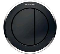 Geberit Type 10 remote dual flush button black/gloss chrome 116.055.KM1 - NEW -