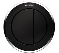 Geberit Type 10 remote dual flush button black/gloss chrome 116.055.KM1 - NEW -
