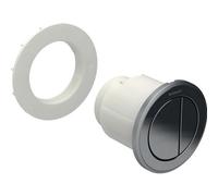 Geberit Type 10 Round Pneumatic Dual Flush Button 100mm Brushed Stainless Steel