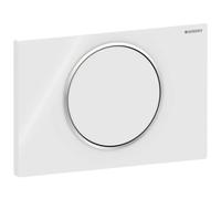 Geberit Type 10 Single Flush Plate Round Button White/Gloss Chrome 115.758.KJ.5