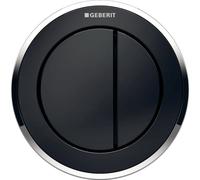 Geberit Flush Plate Type 10 Remote control dual flush Black/Glossy Chrome 116057KM1
